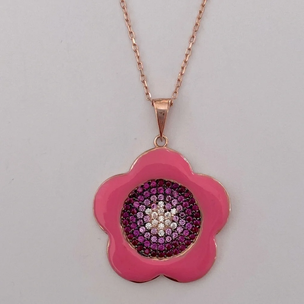 🧿925 sterling silver evileye cz stones necklace